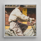 Wild at Heart - Hoi an Street Photography Art Print / Canvas Framed Photograph Elderly Man Beige Shirt Dark Cap, Prints