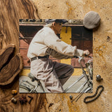 Wild at Heart - Hoi an Street Photography Art Print / Canvas Vintage-style Photograph Elderly Man Bicycle Framed Rustic Wooden Art Print,