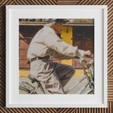 Wild at Heart - Hoi an Street Photography Art Print / Canvas White Framed Photograph Elderly Man Bicycle, Prints