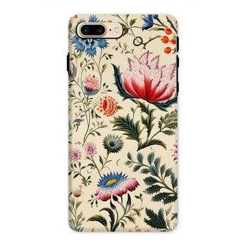 Wildflower Hoopla - Floral Garden Phone Case Iphone 8 Plus / Matte Floral-patterned Smartphone Case Colorful Botanical Designs Wildflower