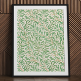 Willow Bough - William Morris bladmotief kunstprint / Canvas, 24x32’’ / 61x81cm / Zwarte lijst / Passe-partout, posters, prints & visuele kunstwerken,