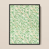 Willow Bough - William Morris Leaf Motif Art Print / Canvas, 12x16’’ / 31x41cm / Black Frame, Posters Prints & Visual Artwork, Toby Leon