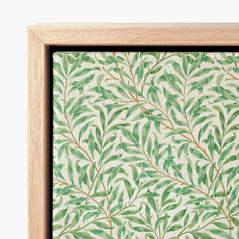 Willow Bough - William Morris Leaf Motif Art Print / Canvas Framed Piece Delicate Green Pattern Textured, Verdant Masterpiece Prints