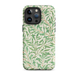 Willow Bough - Funda para iPhone con patrón de hojas de William Morris, 15 Pro Max / Mate, Fundas para móvil, Toby Leon