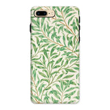 Willow Bough - William Morris Leaf Pattern Phone Case Iphone 8 Plus / Matte Floral Patterned Green Leaves Branches Cream, Verdant Victorian