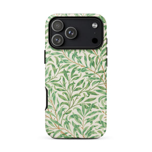 Willow Bough - William Morris Leaf Pattern Phone Case Iphone 17 Pro Max / Matte Green Leafy Patterned Phone Case Dual Camera Cutout William