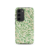 Willow Bough - William Morris Leaf Pattern Phone Case Samsung Galaxy S23 / Matte Phone Case Delicate Green Leaf Pattern Off-white