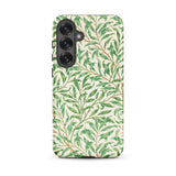 Willow Bough - William Morris Leaf Pattern Phone Case, Samsung Galaxy S25 Plus / Matte, Mobile Cases, Toby Leon