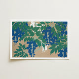 Wisteria from Momoyogusa - Kamisaka Sekka Art Print / Canvas Rectangular Framed Stylized Blue Blossoms, Sekka’s, Prints