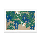 Wisteria from Momoyogusa - Kamisaka Sekka Art Print, Clusters Blue Berries Grapes Among Green Leaves