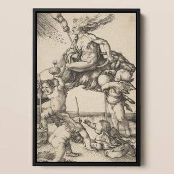 The Witch - Albrecht Durer Art Print / Canvas, 12x18’’ / 31x46cm / Black Frame, Posters Prints & Visual Artwork, Toby Leon