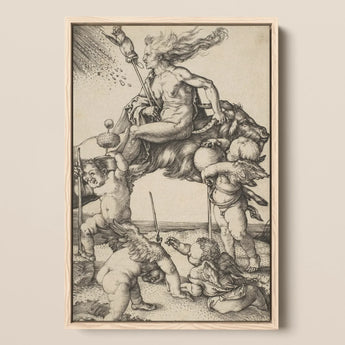 The Witch - Albrecht Durer Art Print / Canvas, 12x18’’ / 31x46cm / Natural Frame, Posters Prints & Visual Artwork, Toby Leon
