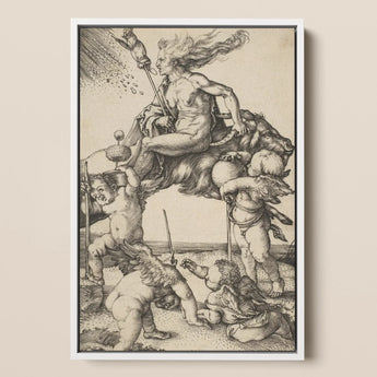 The Witch - Albrecht Durer Art Print / Canvas, 12x18’’ / 31x46cm / White Frame, Posters Prints & Visual Artwork, Toby Leon