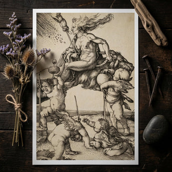 The Witch - Albrecht Durer Art Print / Canvas, 12x18’’ / 31x46cm / Unframed / White Border, Posters Prints & Visual Artwork, Toby Leon