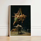 Witches’ Flight - Francisco De Goya Art Print / Canvas Framed Reproduction Classical Painting Fall Rebel Angels Witches Hovers, Prints