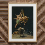 Witches’ Flight - Francisco De Goya Art Print / Canvas Framed Painting Witches Figures Hovers, Prints