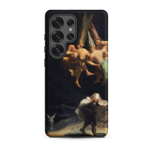 Witches’ Flight - Francisco De Goya Samsung Case, Galaxy S25 Ultra / Matte, Black Smartphone Case Classical Painting Witches Figure Ground