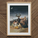 Witches’ Sabbath - Francisco De Goya Art Print, 20x30’’ / 51x76cm / Natural Frame / 2’’ Matboard, Framed Art Print Dark Fantastical Scene
