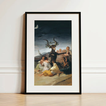 Witches’ Sabbath - Francisco De Goya Art Print / Canvas, 12x18’’ / 31x46cm / Black Frame / Matboard, Posters Prints & Visual Artwork, Toby