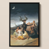 Witches’ Sabbath - Francisco De Goya Art Print / Canvas, 12x18’’ / 31x46cm / Black Frame, Posters Prints & Visual Artwork, Toby Leon