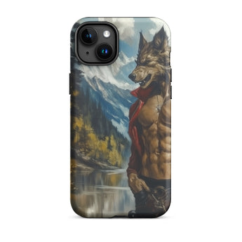 Wolfgang - Custodia per iPhone con arte gay del lupo, 15 Plus / Opaco, Custodie per telefoni cellulari, Toby Leon