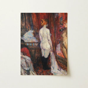 Woman Before a Mirror - Henri De Toulouse-lautrec Art Print / Canvas Framed Reproduction édouard Manet’s Painting ?The Embrace” Nude Rue Des M