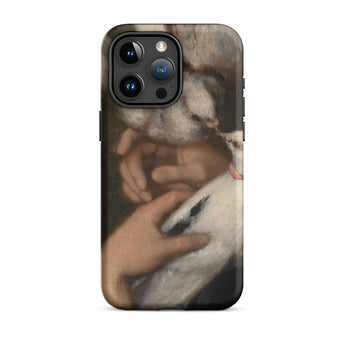 Woman with Pigeons - Gustave Courbet Phone Case, Iphone 15 Pro Max / Matte, Mobile Cases, Toby Leon