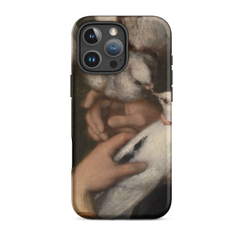 Woman with Pigeons - Gustave Courbet Phone Case, Iphone 16 Pro Max / Matte, Mobile Cases, Toby Leon
