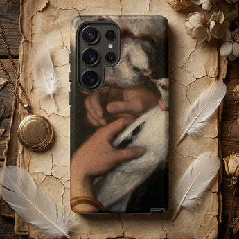 Woman with Pigeons - Gustave Courbet Phone Case, Mobile Cases, Toby Leon