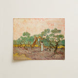 Women Picking Olives - Vincent Van Gogh Art Print / Canvas Reproduction Gogh’s ?The Olive Grove” Brushstrokes, Tumultuous Psyche Prints