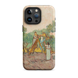 Women Picking Olives - Vincent Van Gogh Phone Case Iphone 15 Pro Max / Matte Phone Case Gogh’s Olive Pickers Painting Vincent Gogh, Women