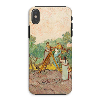Women Picking Olives - Vincent Van Gogh Phone Case Iphone Xs / Matte Phone Case Reproduction Gogh Painting Women Olives Vincent Gogh,