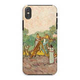 Women Picking Olives - Vincent Van Gogh Phone Case Iphone Xs / Matte Phone Case Reproduction Gogh Painting Women Olives Vincent Gogh,