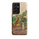 Women Picking Olives - Vincent Van Gogh Phone Case Samsung Galaxy S21 Ultra / Matte Phone Case Reproduction Vincent Gogh’s Painting Women