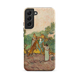 Women Picking Olives - Vincent Van Gogh Phone Case Samsung Galaxy S22 Plus / Matte Phone Case Reproduction Vincent Gogh’s Painting Olive