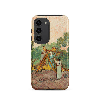 Women Picking Olives - Vincent Van Gogh Phone Case Samsung Galaxy S23 / Matte Phone Case Reproduction Vincent Gogh’s Painting Olive Gogh,