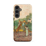 Women Picking Olives - Vincent Van Gogh Phone Case Samsung Galaxy S24 Plus / Matte Phone Case Reproduction Vincent Gogh’s Painting Women