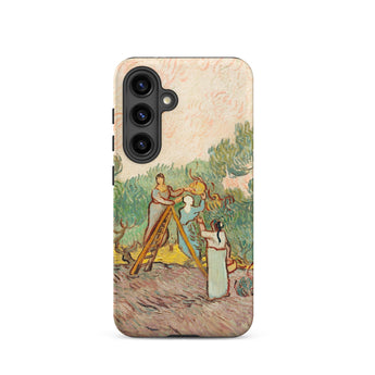 Women Picking Olives - Vincent Van Gogh Samsung Case, Galaxy S24 / Matte, Phone Case Gogh-style Painting People Olives