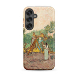 Women Picking Olives - Vincent Van Gogh Samsung Case, Galaxy S25 Plus / Matte, Smartphone Case Gogh-style Painting People Olives