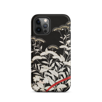Women’s Kimono with Autumn Plants Phone Case, Iphone 12 Pro / Matte, Mobile Cases, Toby Leon