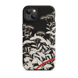 Women’s Kimono with Autumn Plants Phone Case, Iphone 14 Plus / Matte, Mobile Cases, Toby Leon