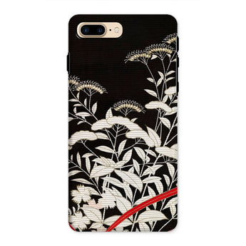 Women’s Kimono with Autumn Plants Phone Case, Iphone 8 Plus / Matte, Mobile Cases, Toby Leon