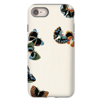Woodblock Butterflies - Kamisaka Sekka Phone Case, Iphone 8 / Matte, Mobile Cases, Toby Leon