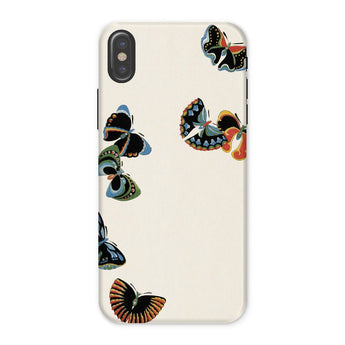 Woodblock Butterflies - Kamisaka Sekka Phone Case Iphone x / Matte Phone Case Decorated Colorful Butterfly Designs Kamisaka Sekka’s