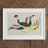 Woodblock Crane - Taguchi Tomoki Vogelkunst-Print / Leinwand, 30x20’’ / 76x51cm / Weißer Rahmen / Passepartout, Poster, Drucke & visuelle Kunstwerke, Toby