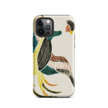 Woodblock Crane - Taguchi Tomoki Bird Phone Case, Iphone 12 Pro / Matte, Mobile Cases, Toby Leon