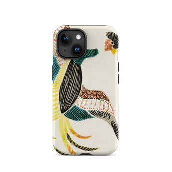 Woodblock Crane - Taguchi Tomoki Bird Phone Case, Iphone 15 / Matte, Mobile Cases, Toby Leon