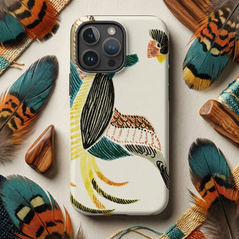 Woodblock Crane - Taguchi Tomoki Bird Phone Case, Mobile Cases, Toby Leon