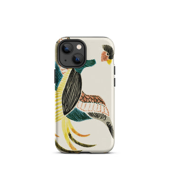 Woodblock Crane - Taguchi Tomoki Bird Phone Case Iphone 13 Mini / Matte Phone Case Bird Design Taguchi Tomoki Woodblock, Japanese Art,