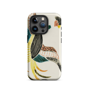 Woodblock Crane - Taguchi Tomoki Bird Phone Case Iphone 15 Pro / Matte Bird-patterned Phone Case Taguchi Tomoki Woodblock, Japanese Bird